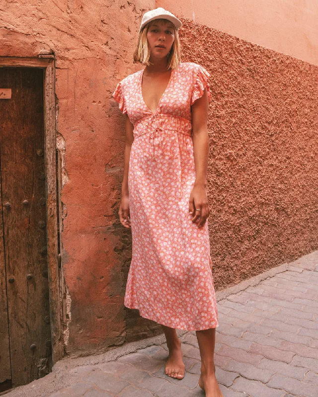 Hottest Discounts of the Year!Picnic Date Midi Dress - Flamingo