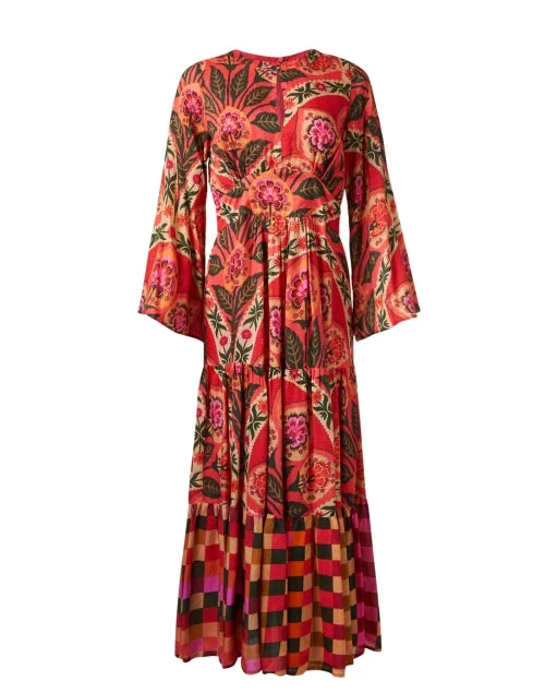 Buy More, Save More!Positano Red Multi Print Dress