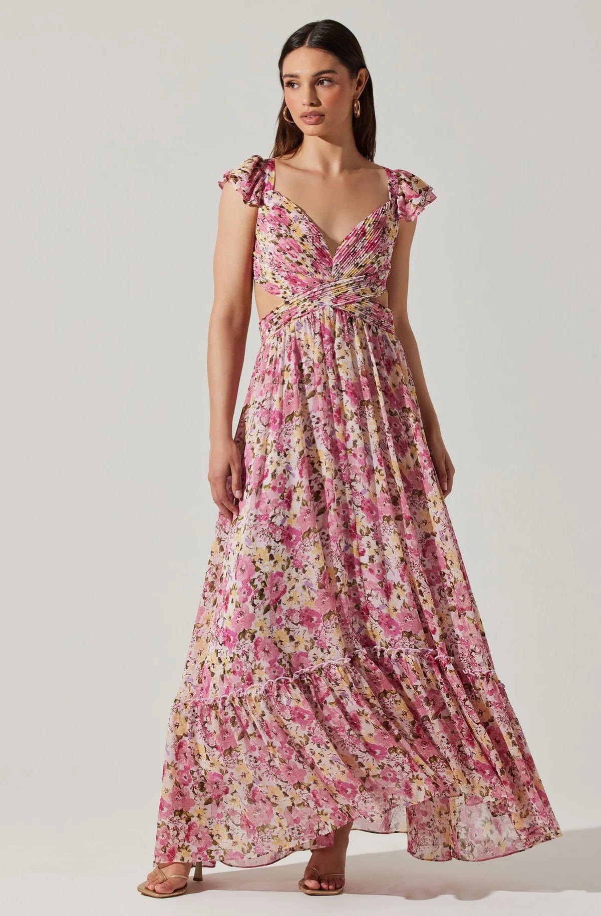 Your Chance to Save is Now!Primrose Floral Strappy Back Maxi Dress