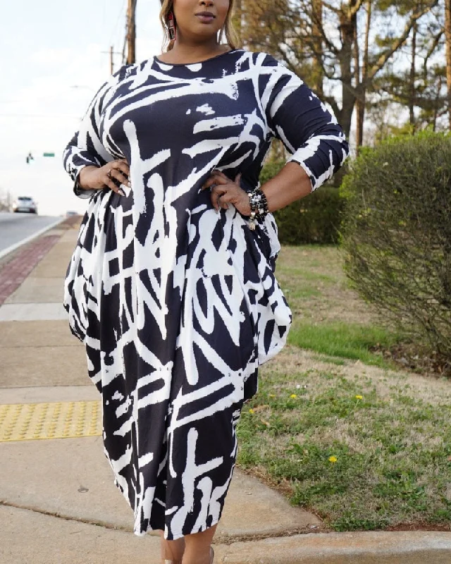 Your Exclusive Offer Awaits!Printed Tunic Maxi Dress