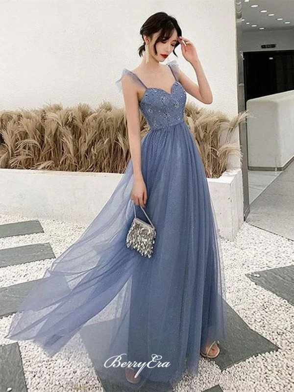 Buy More, Save More!A-line Tulle 2020 Newest Prom Dresses, Long Prom Dresses, Party Prom Dresses
