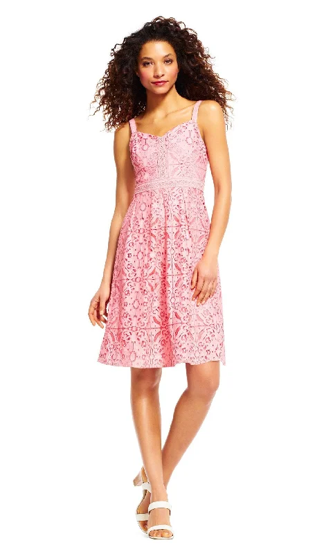Price Drops You’ll Love!Adrianna Papell - AP1D100817 Full Lace V-neck A-line Dress