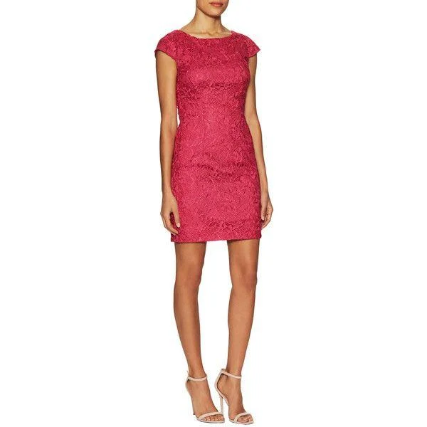 Shop Before It’s Gone!Aidan Mattox - 151A12340 Cap Sleeve Cutout Back Lace Dress