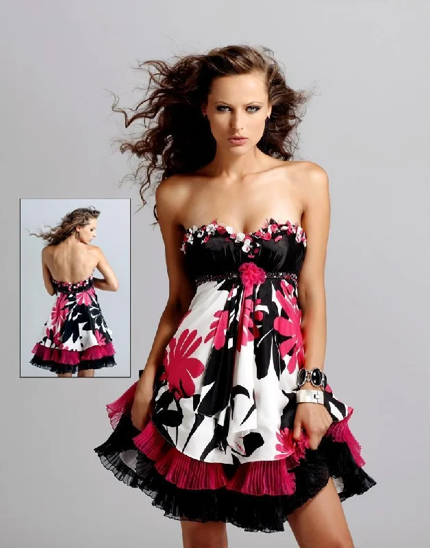 Exclusive Savings This Week!Blush by Alexia Designs - 9033 Strapless Floral Cocktail Dress