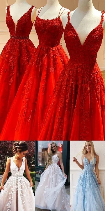 Instant Savings Await!Charming Red Prom Dresses Lace Appliques      cg24632
