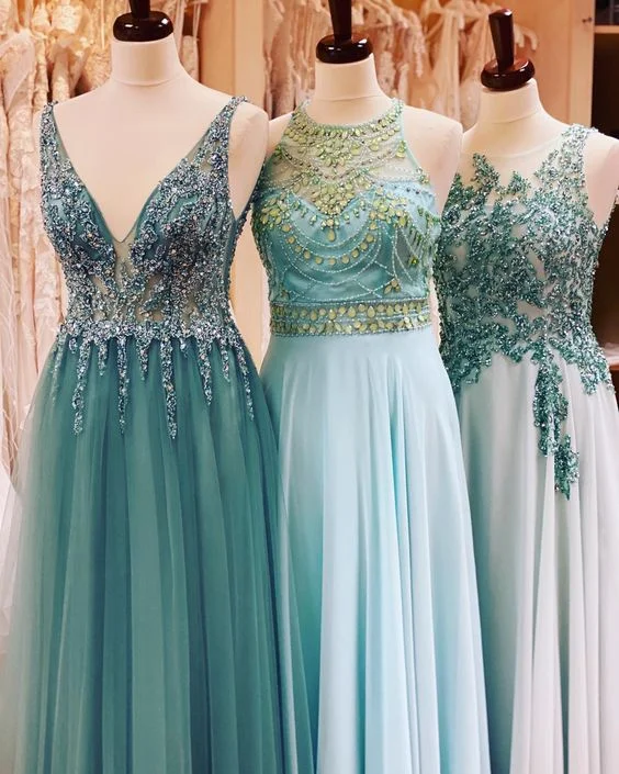 Shop Today, Save Tomorrow!Fashion Tulle Evening Dress, Appliques Long Prom Dresses      cg24799