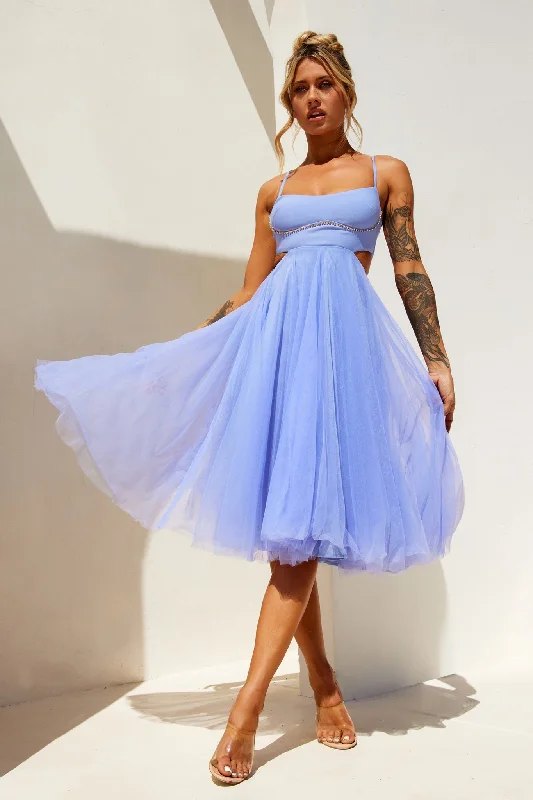Best Offers of the Month!Got Glam Midi Dress - Cornflower