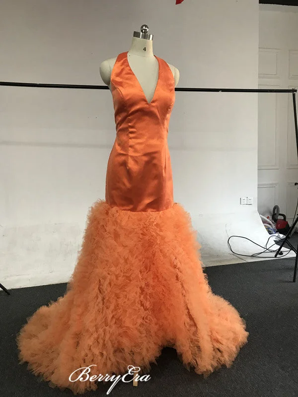Your Best Deals Are Here!Halter Mermaid Long Prom Dresses, 2020 Prom Dresses, Evening Party Custom Prom Dresses