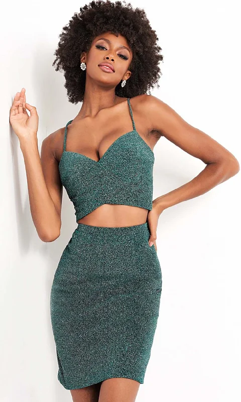 Your Dream Deal is Here!JVN by Jovani - JVN04562 Two Piece Plunging V Neck Sheath Dress