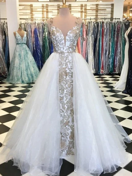 Snag the Best Prices Now!Lovely Lace Tulle Prom Dresses, 2020 Prom Dresses, Long A-line Prom Dresses, Newest Prom Dresses