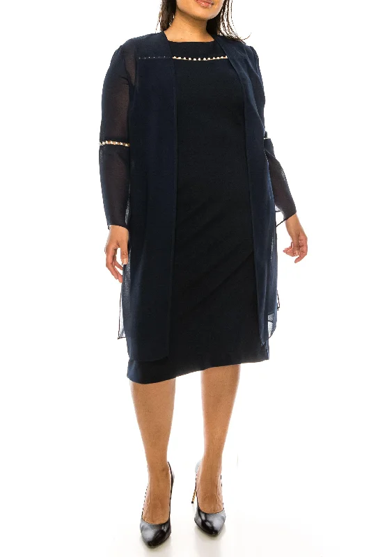 Upgrade for Less!Maya Brooke Plus Size Short Jacket Dress 29543