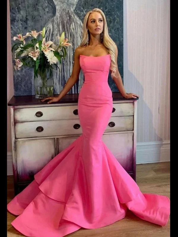 Great Deals, Just for You!Modest Mermaid Long Prom Dresses, Strapless Prom Dresses, 2020 Prom Dresses