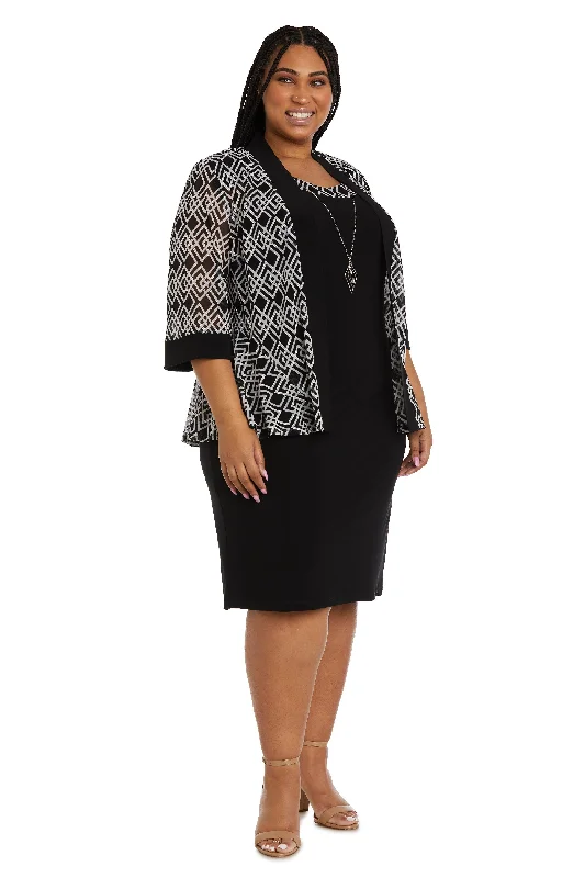 Flash Deals – Act Quickly!R&M Richards 9709W Plus Size Short Jacket Dress