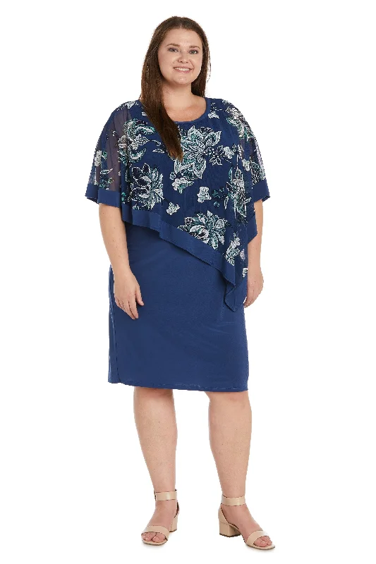 Get More, Spend Less – Shop Now!R&M Richards 9724W Plus Size Short Two Piece Dress