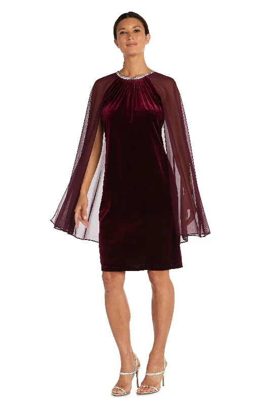 Unlock Huge Savings Now!R&M Richards 2641 Short Cocktail Cape Dress