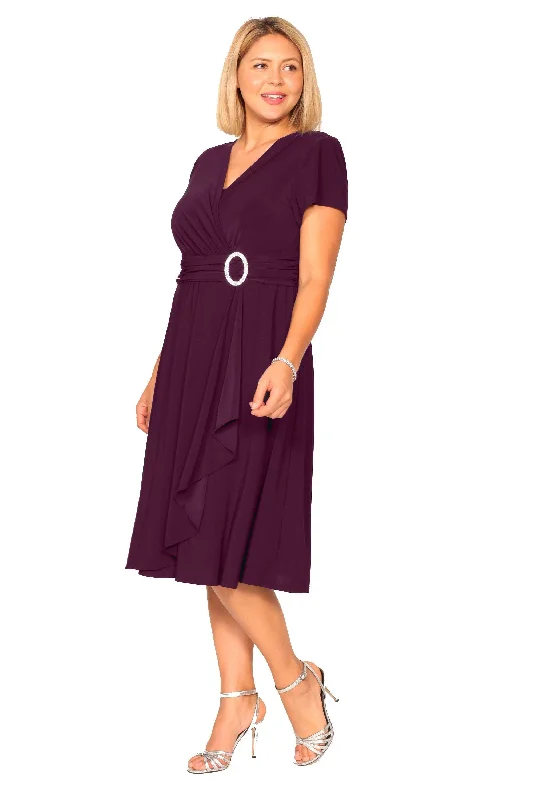Your Best Deals Are Here!R&M Richards 1149 Short Plus Size Dress Black Clearance