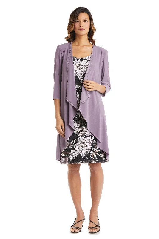 The Best Sale of the Year!R&M Richards 7897 Short Puff Print Jacket Dress