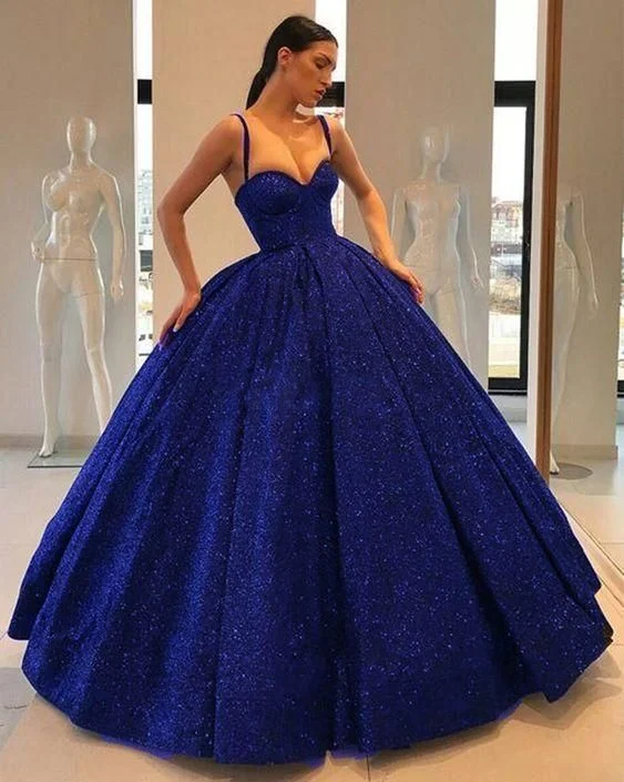Every Deal is a Steal!Royal Blue Sequin Ball Gown Prom Dress       cg24436