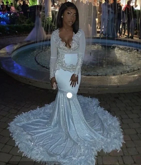 Save Like Never Before!Sexy Mermaid V-neck 2021 Prom Dress      cg24444