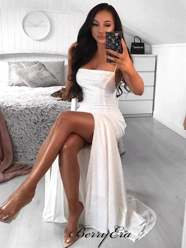 Your Wallet Will Thank You!Sexy Sequins Long Prom Dresses, Straps Prom Dresses, 2020 Newest Prom Dresses