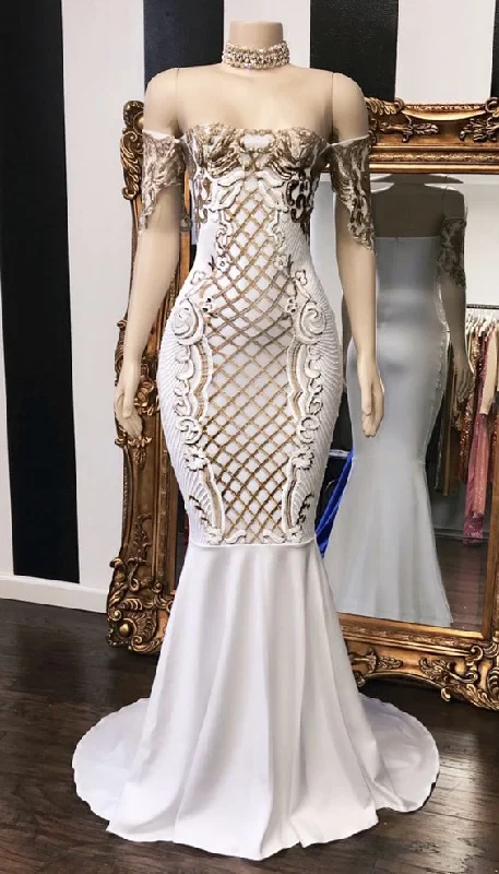 Flash Sale – Act Fast!Sheath Long mermaid Prom Dress With Appliques        cg24602