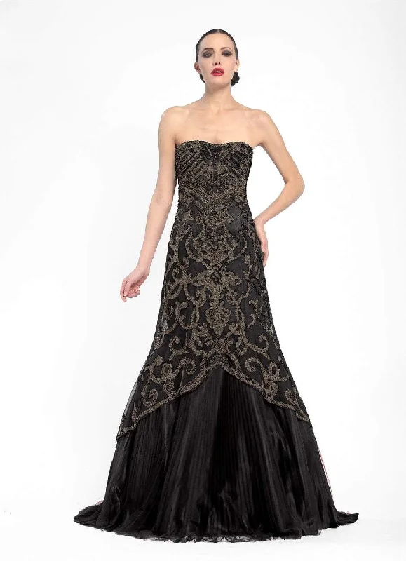 Get Ready to Save!Sue Wong - Sweetheart Flutter Trumpet Gown N5360 - 1 pc Champagne in Size 4 Available