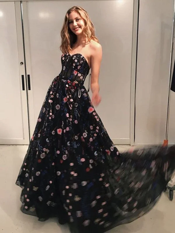 Today’s Deals, Tomorrow’s Regrets!Sweetheart Appliques A-line Prom Dresses 2021, Fashion Evening Party Prom Dresses