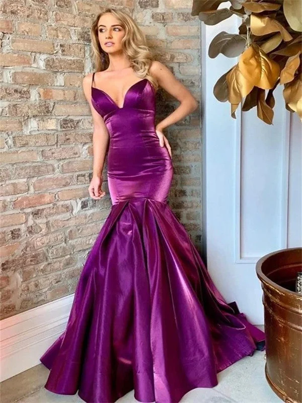 Unmissable Offers Await!V-neck Mermaid Long Prom Dresses, Affordable Prom Dresses, Newest Prom Dresses
