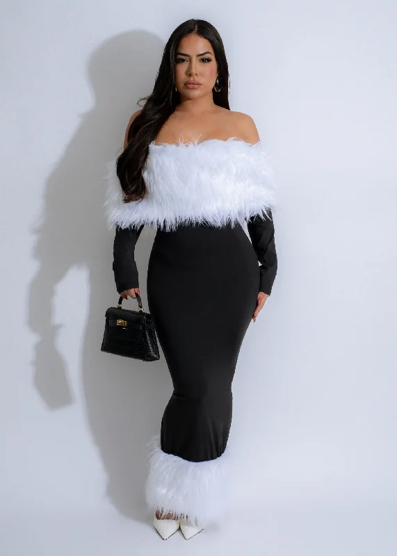 Time to Save Big!Arctic Glam Midi Dress Black