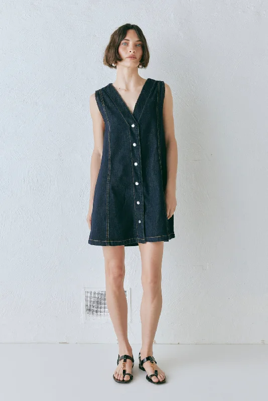 Biggest Sale of the Season!Aston Denim Mini Dress Indigo