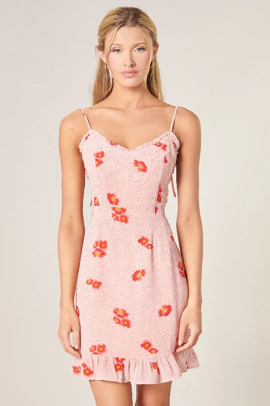 Only a Few Left – Order Now!Besame Floral Kaia Tie Strap Mini Dress