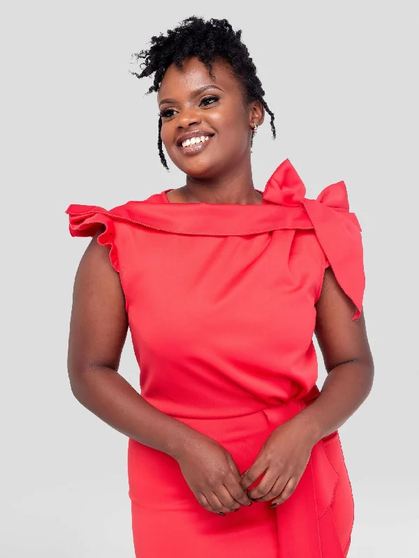 Incredible Savings Inside!Bold N Chic Zeitun Midi Dress - Red