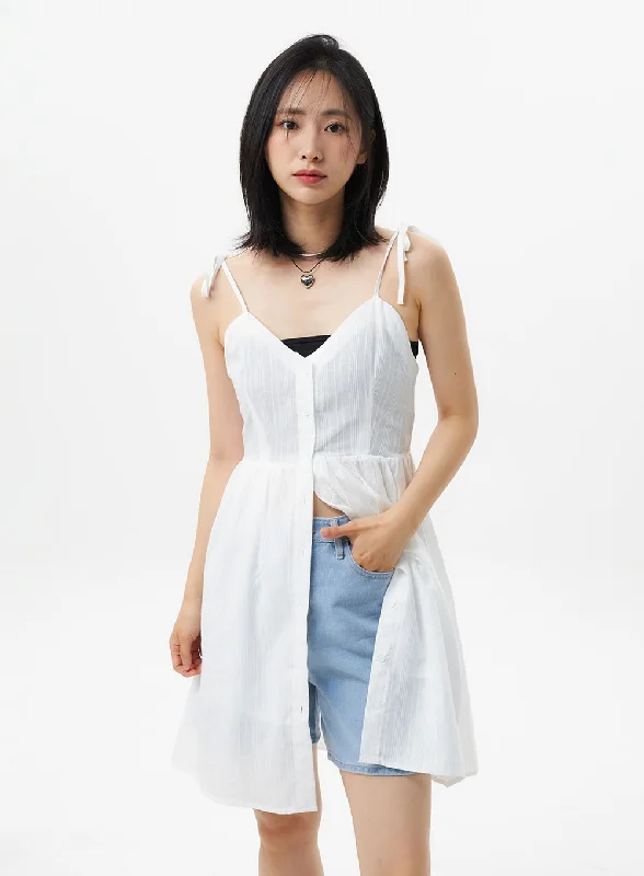 Save More with Every Purchase!Button Mini Dress OL305