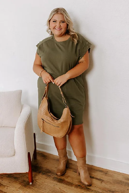 Buy One, Get One Free!Casual Couture Mini Dress in Olive Curves