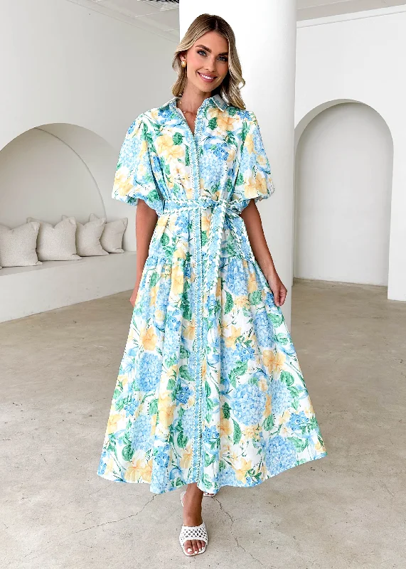 Best Offers of the Month!Ceres Midi Dress - Blue Hydrangea