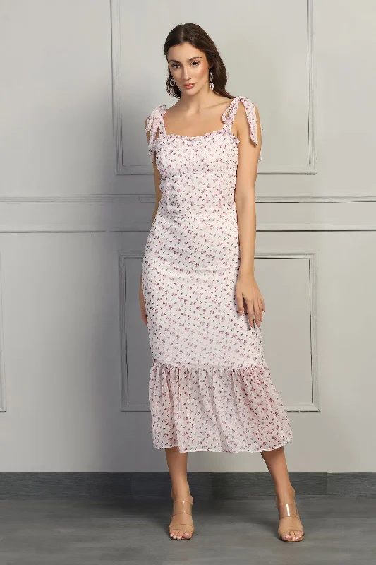 New Discounts Just Dropped!Sweet Blossom Midi Dress in Pink