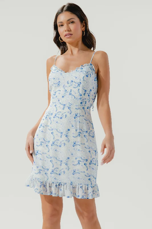 Special Discounts Inside!Corinna Paisley Kaia Tie Strap Mini Dress