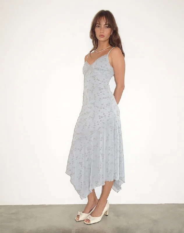 Hottest Discounts of the Year!Devon Midi Dress in Flock Chic Petals Grey