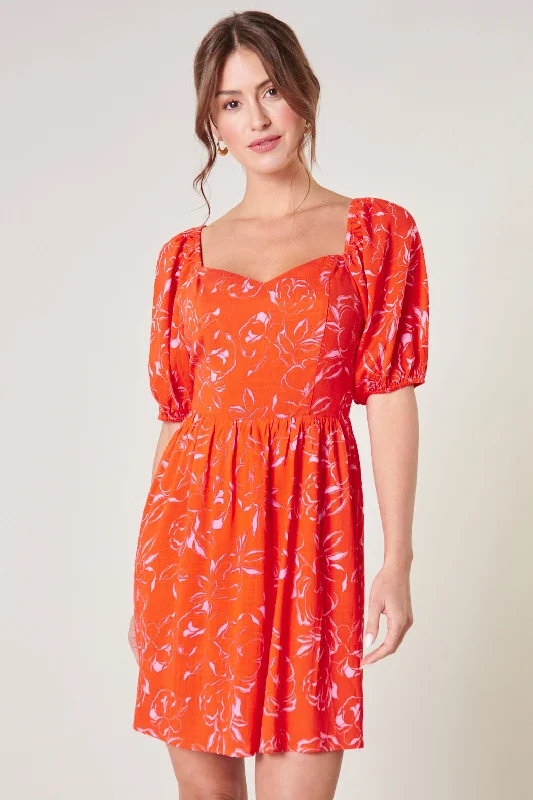Act Fast – Limited Time Savings!Electric Ways Infrared Zipporah Puff Sleeve Mini Dress