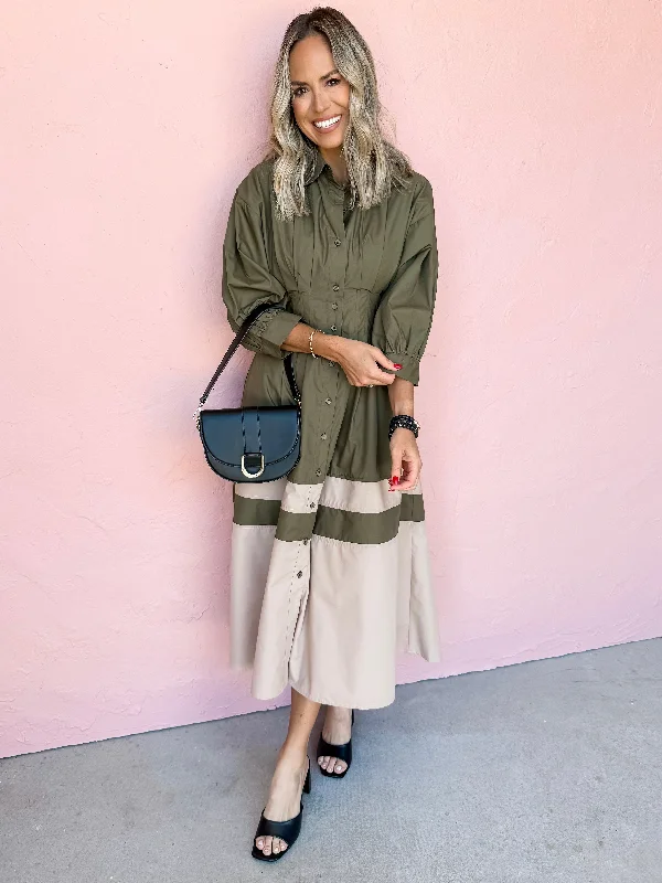 Shop Now and Save!Threads Of Destiny Color Block Midi Dress