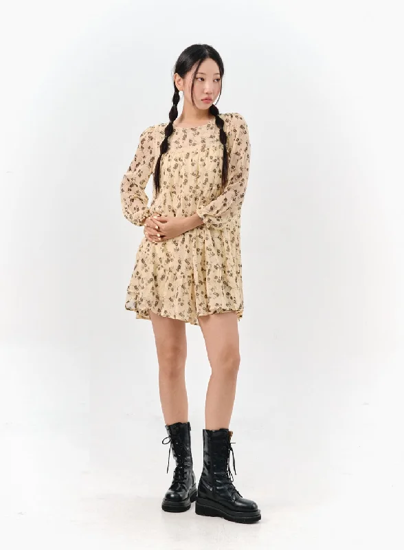 Best Offers of the Month!Floral Blossom Flared Mini Dress IS304