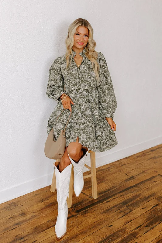 Score Huge Discounts Today!Flower Picking Embroidered Mini Dress