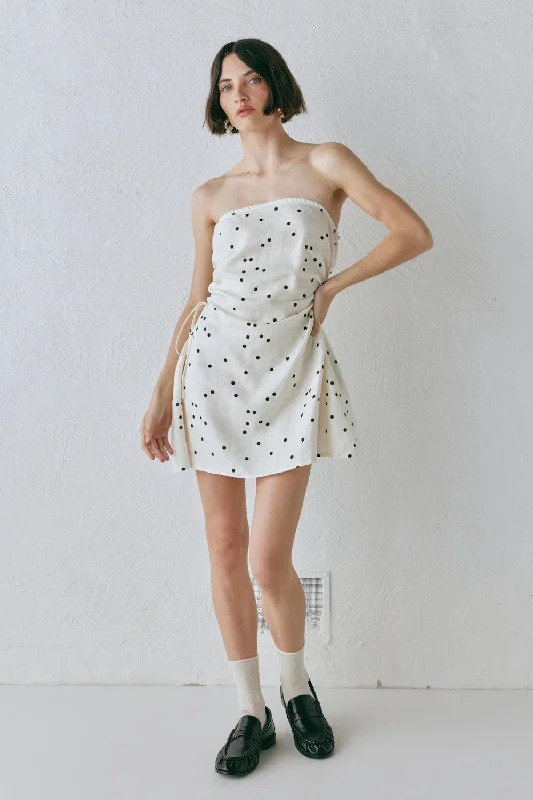 Best Deals Just for You!Gaia Linen Mini Dress Dot