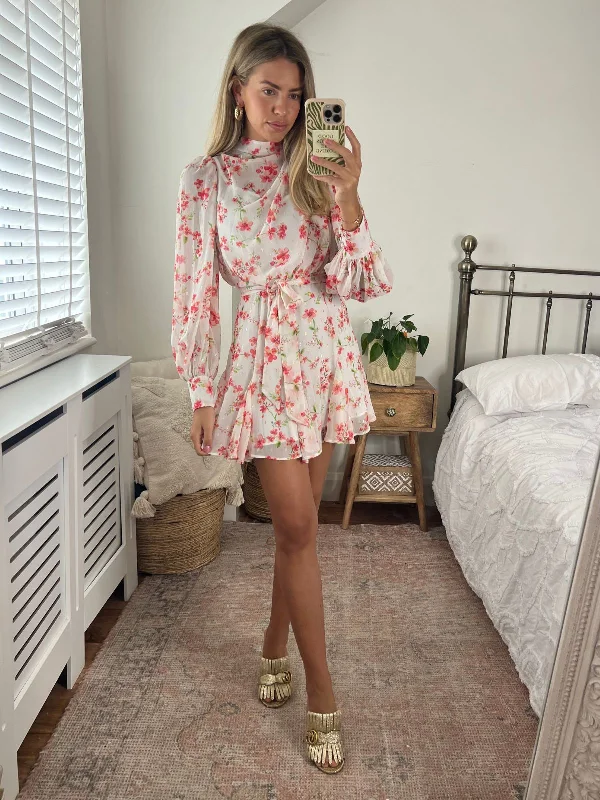 Bigger Savings, Better Shopping!Holly Godet Skirt Mini Dress / White Floral