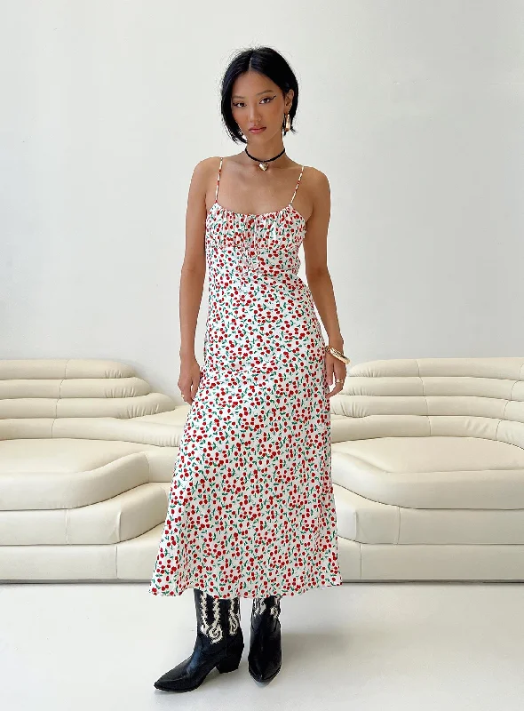 Best Offers of the Month!Kaplan Midi Dress White / Red