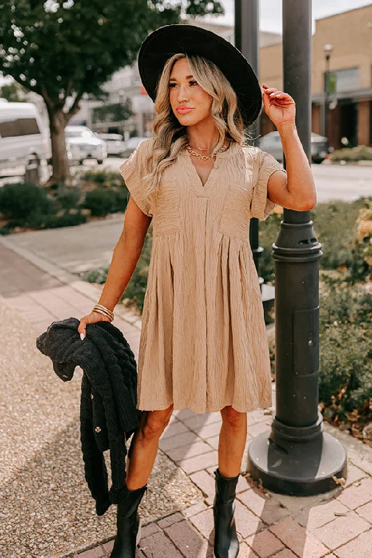 Your Favorite Items on Sale Now!Long Weekend Wonderful Shift Dress In Warm Taupe
