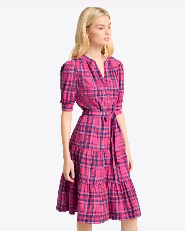 Your Shopping Spree Starts Here!Loretta Shirt Dress in Pink Angie Plaid