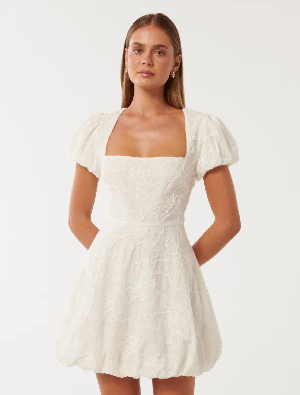 Exclusive Savings This Week!Maeve Bubble Hem Broderie Mini Dress