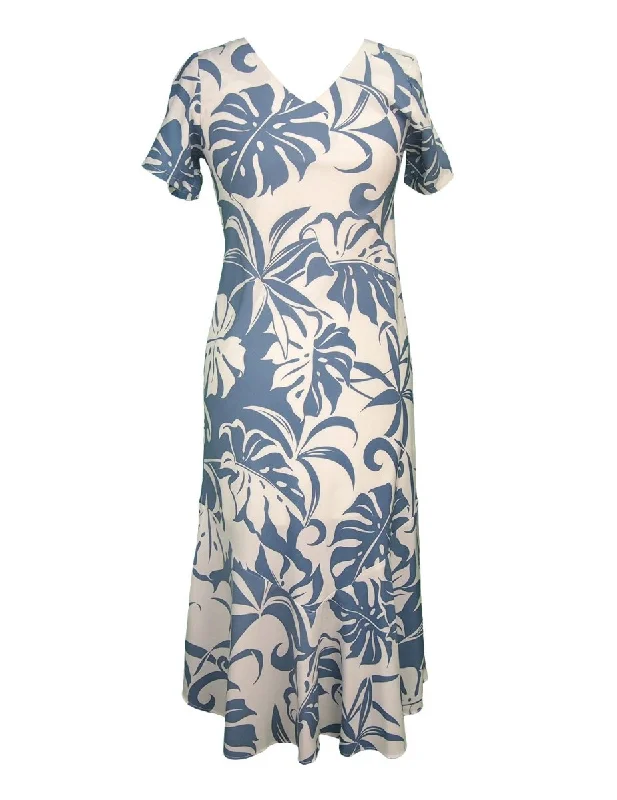 Save Up to 50% Off!Makena Tea Length V-Neck Cap Sleeves Dress