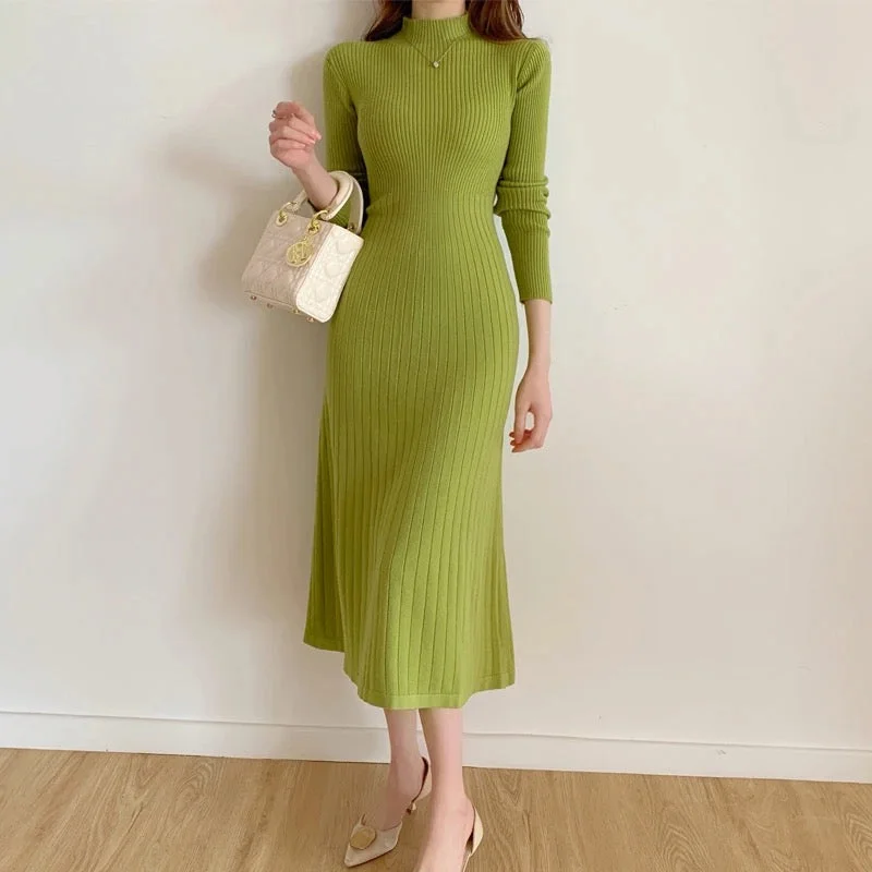 Seasonal Sale – Shop Now!Misty Premium Woolen Knitted Midi Dress